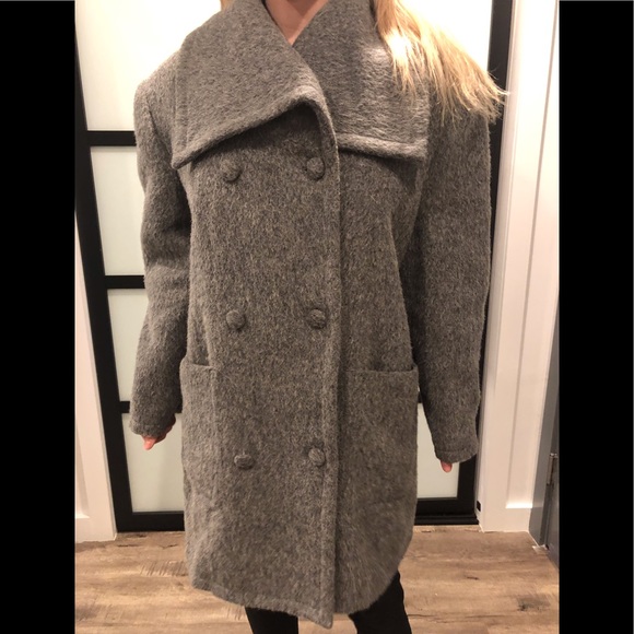Via Moda Grey Wool Jacket - Picture 2 of 5